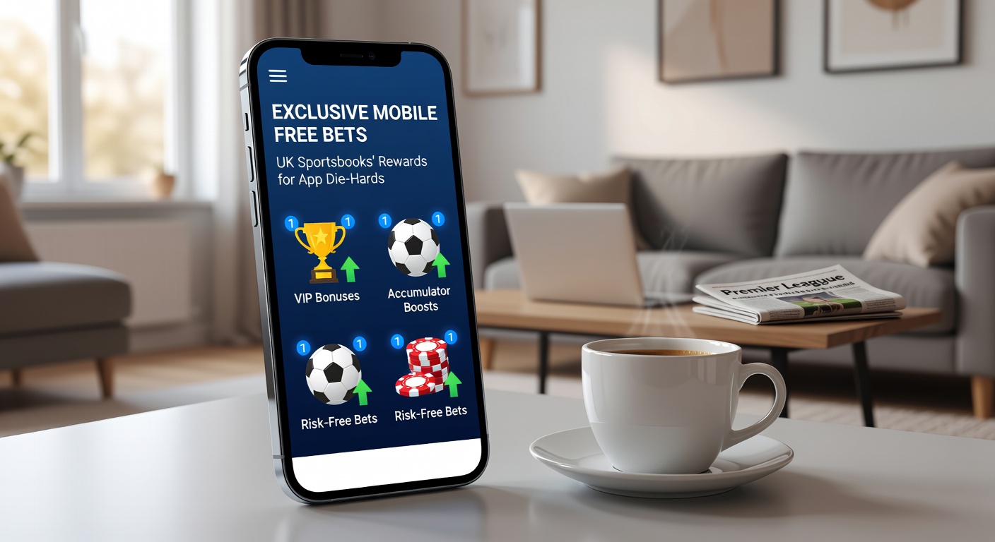 Close-up of a betting app interface on a mobile device showing exclusive free bet claims, live odds for Premier League, and loyalty reward badges