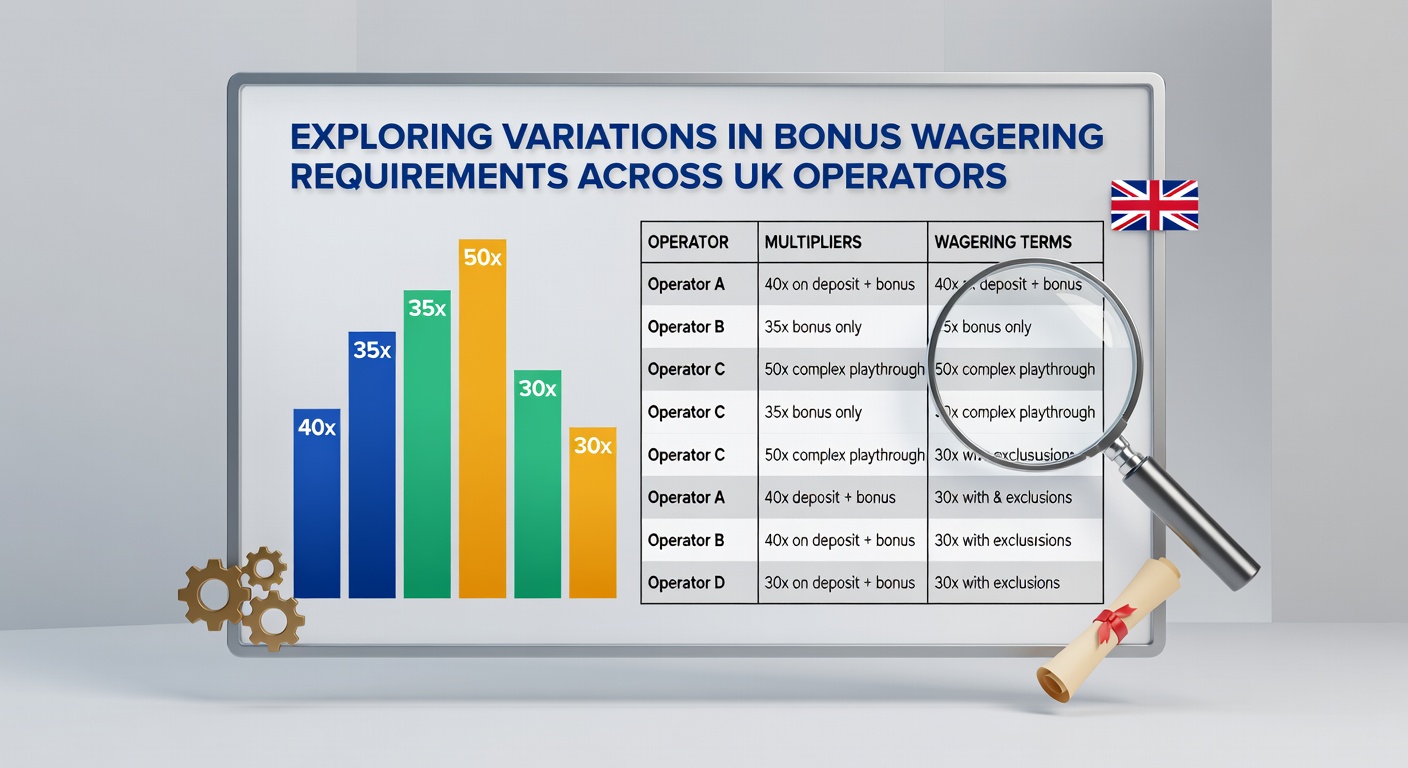 Infographic detailing how game contribution percentages differ between UK casino operators