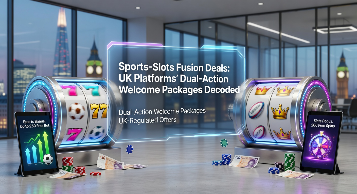 Vibrant graphic showing a football merging with slot reels, symbolizing hybrid sports and casino welcome bonuses on UK betting platforms