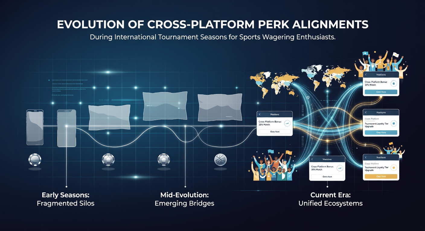 Historical timeline showing the development of betting platform features across mobile and desktop during major international sports events